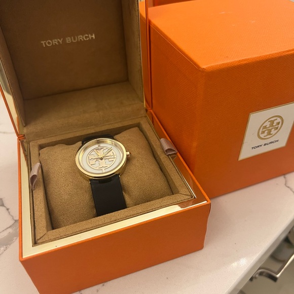 Tory Burch Reva Watch with Black Strap - Picture 5 of 5